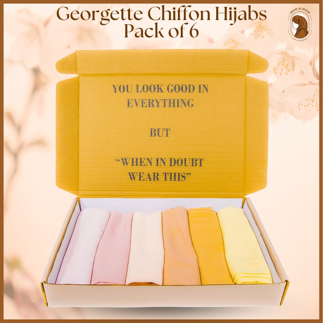 Georgette Pack of 6