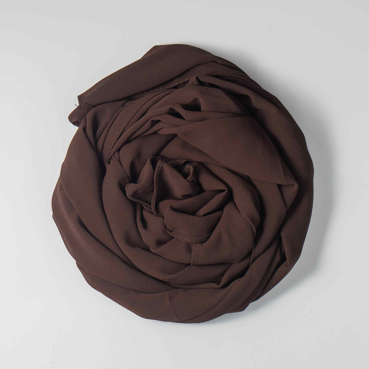 Dark brown georgette hijab
