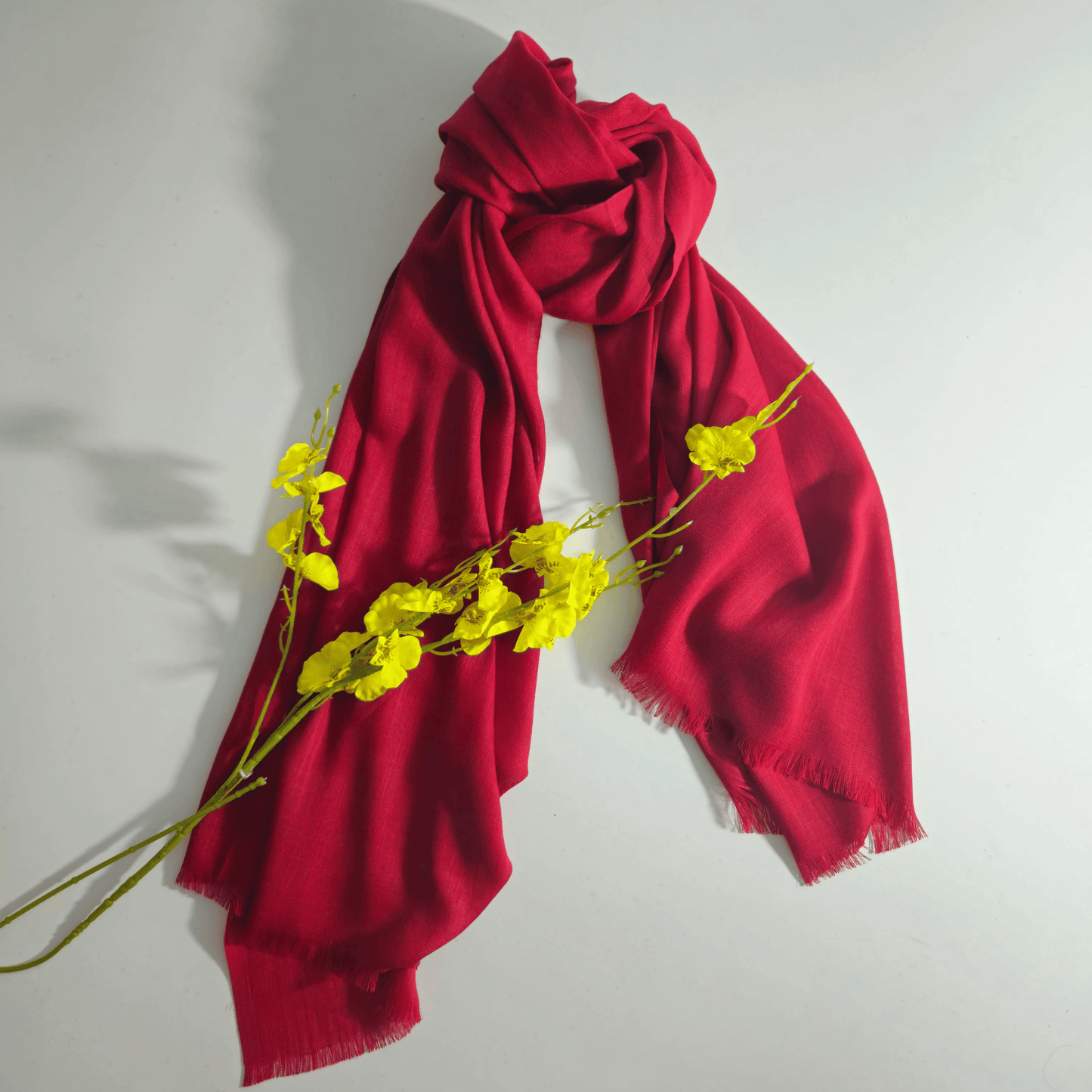 Turkish Lawn Hijab - Red