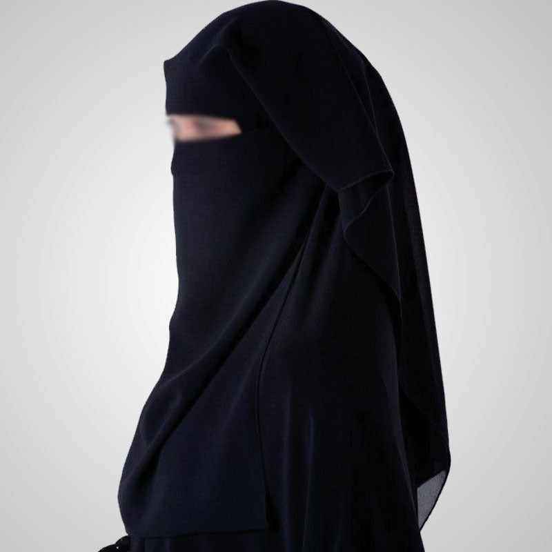 Triple niqab   black