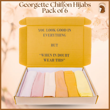 Georgette Pack of 6