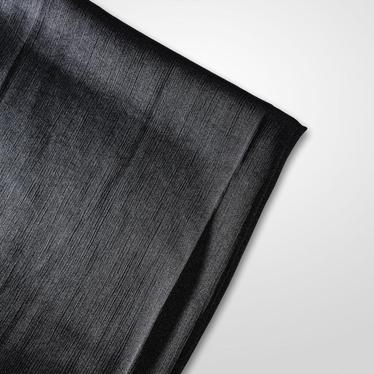 Black   crinkle silk