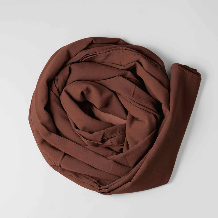 Rust   georgette hijab