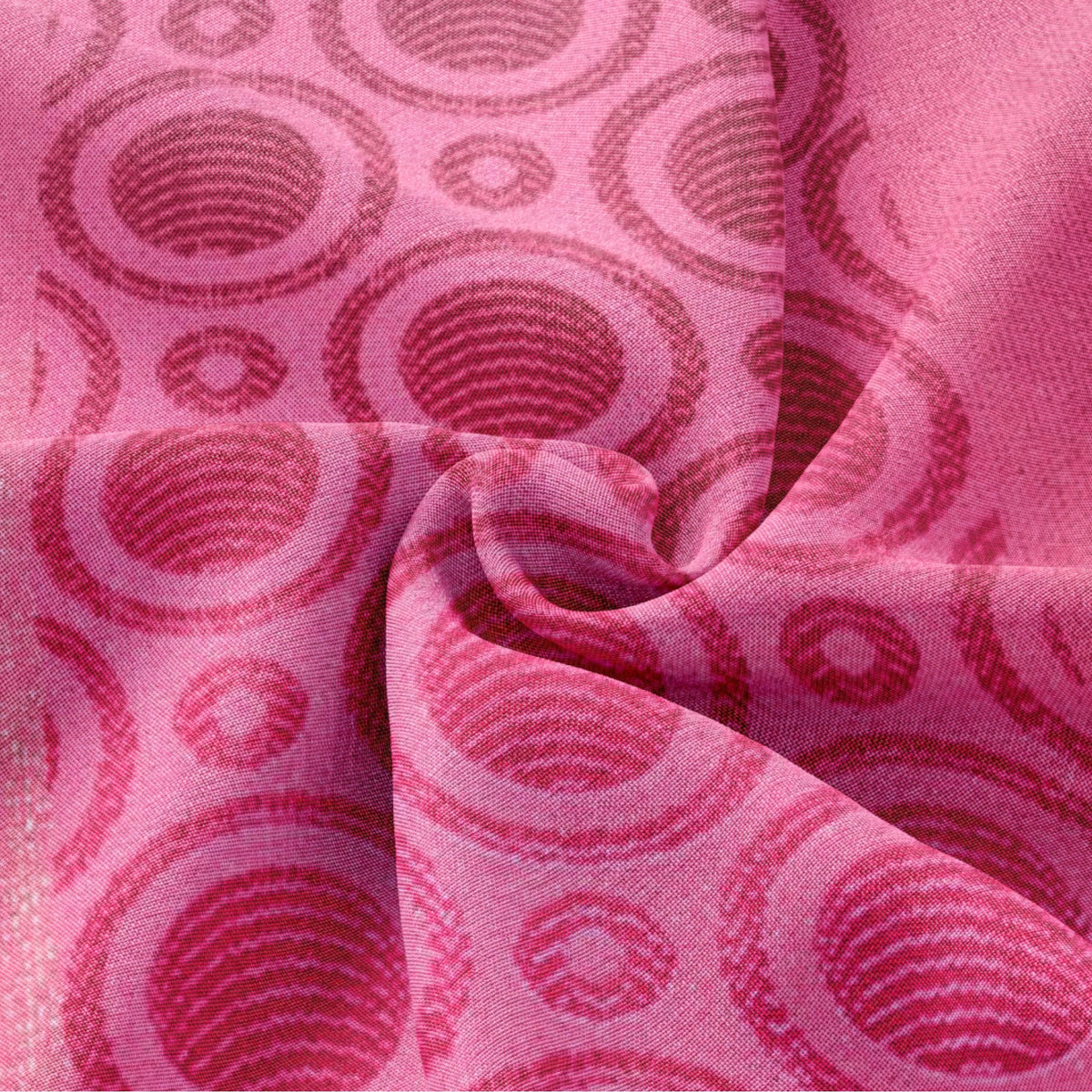 Shoking pink   circle print