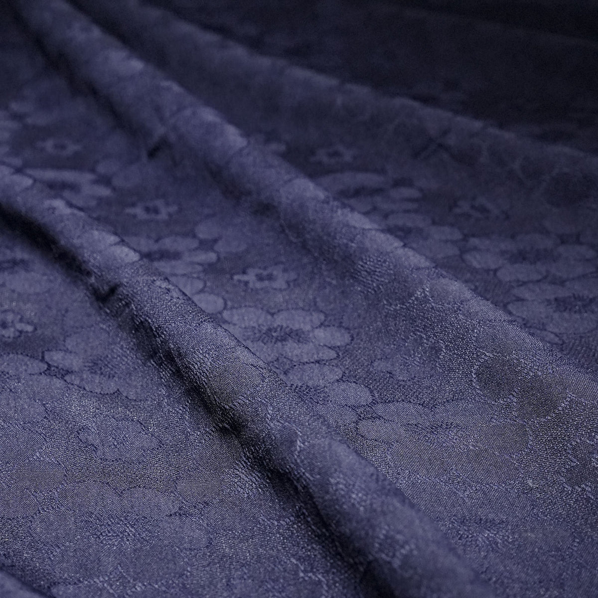 Navy blue   self georgette