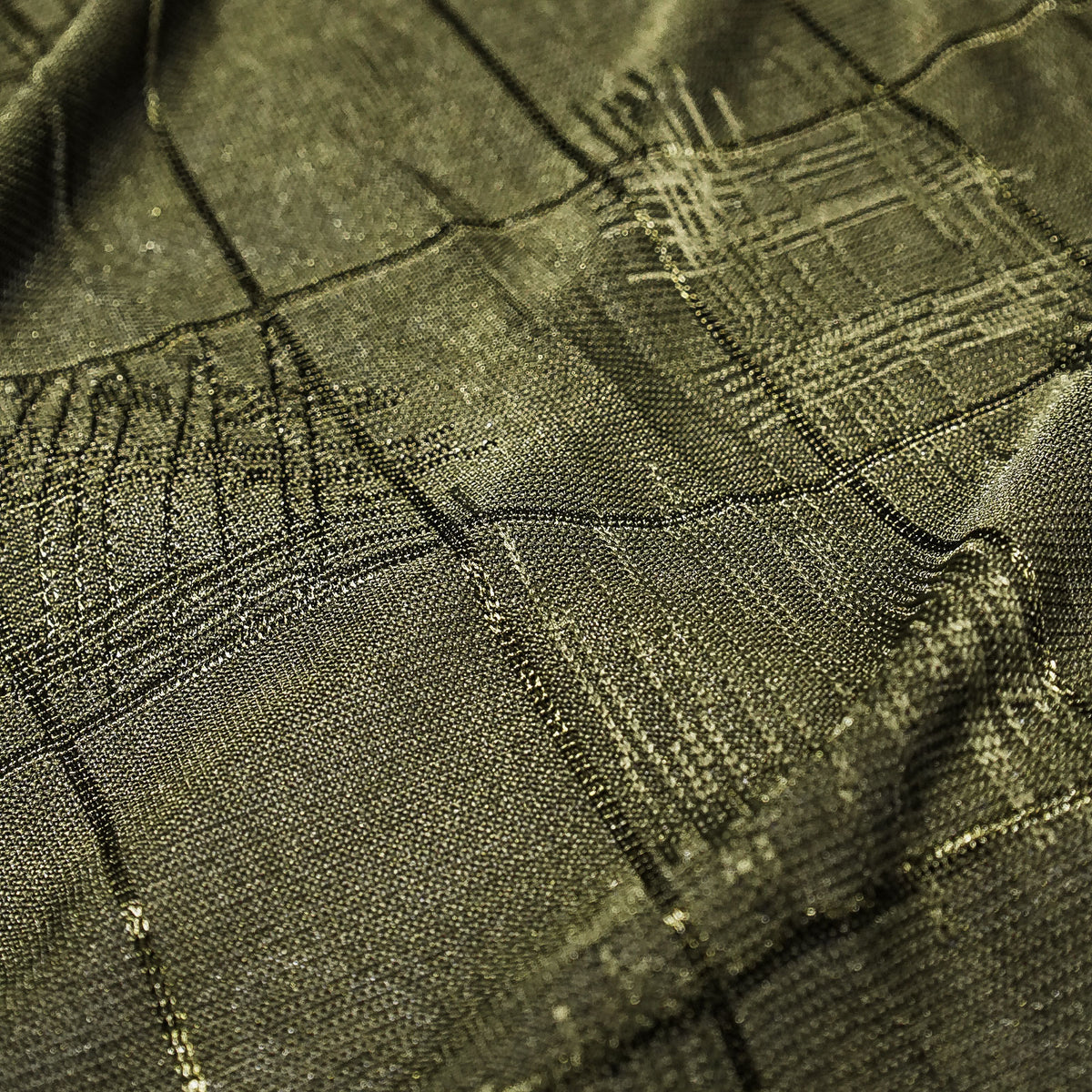 Olive green   checkered jersey