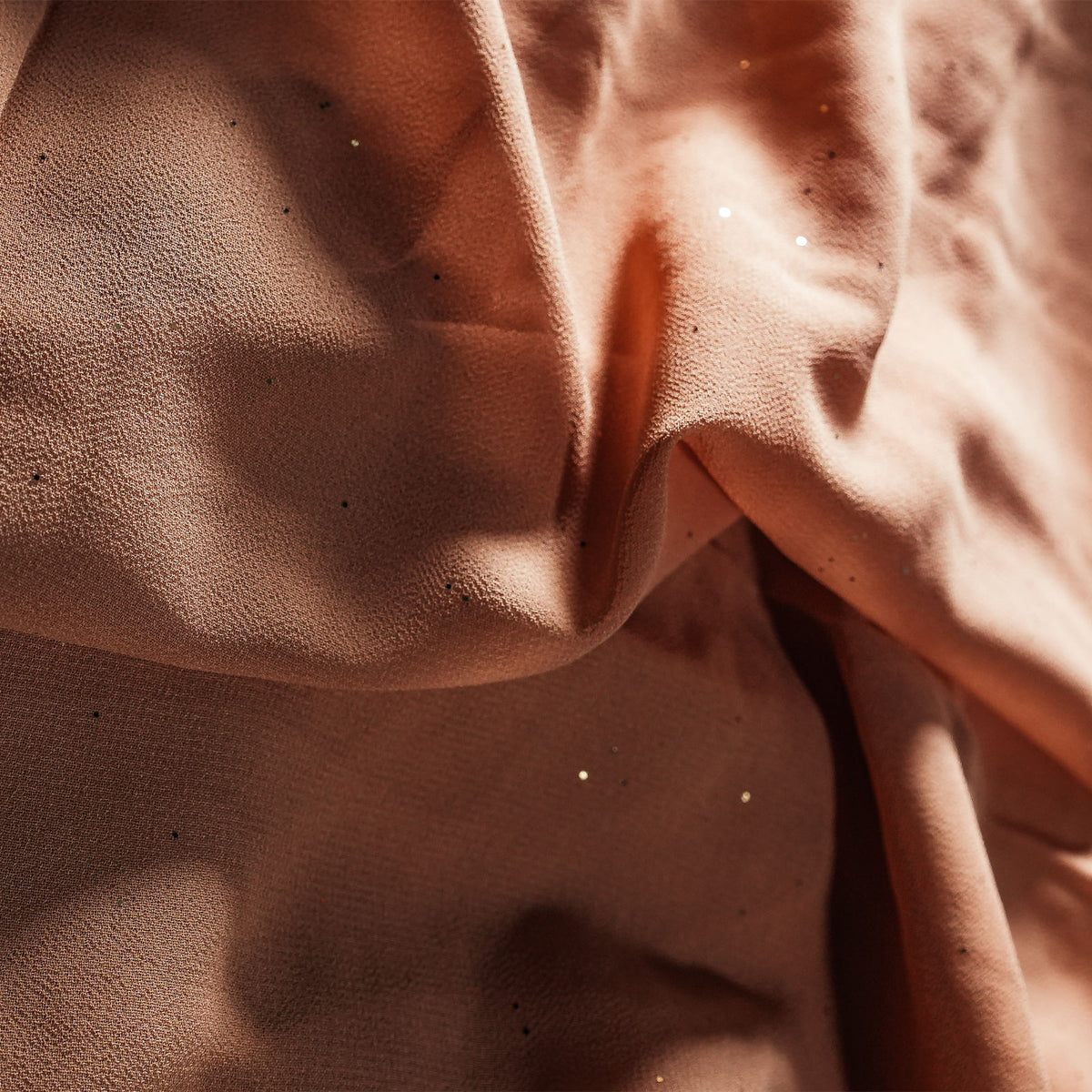 Toffee peach   stardust georgette hijab