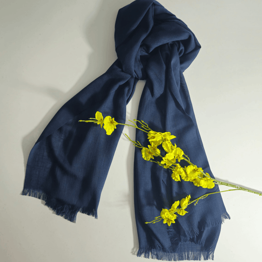 Turkish Lawn Hijab - Navy Blue